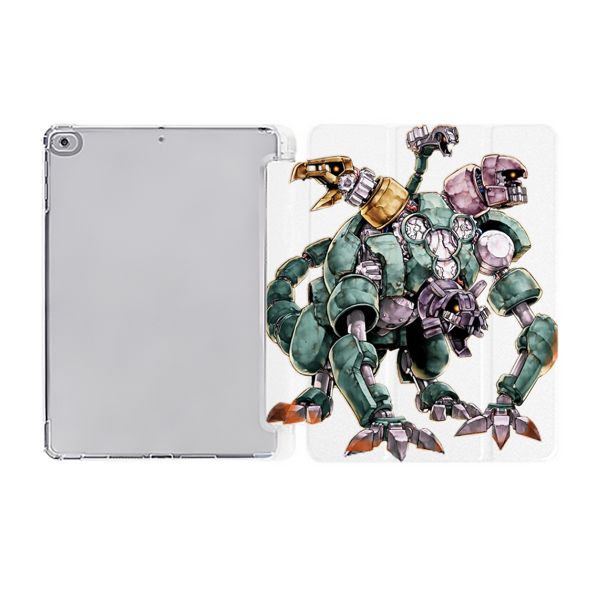 （画像用） 遊☆戯☆王 Yu-Gi-Oh! IPad ケース ペン収納付き 三つ折りスタンド PUレザー×シリコン 対応機種9.5/10.5/10.9インチ